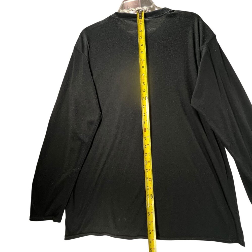 Vtg Patagonia Capilene Black Henley Shirt Snap Large Base Layer Long Sleeve USA - Picture 9 of 9